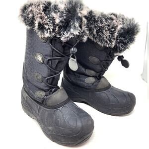Ice Face Women's Snow Boots Black Faux Fur lining Ideal for Winter Boots Size 7